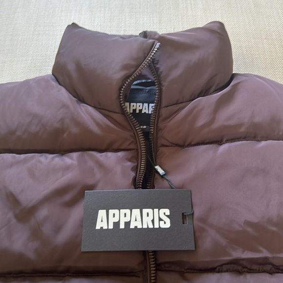 Brand New APPARIS Iris Chocolate Espresso Brown Puffer Vest XS, With Tags - Picture 4 of 5